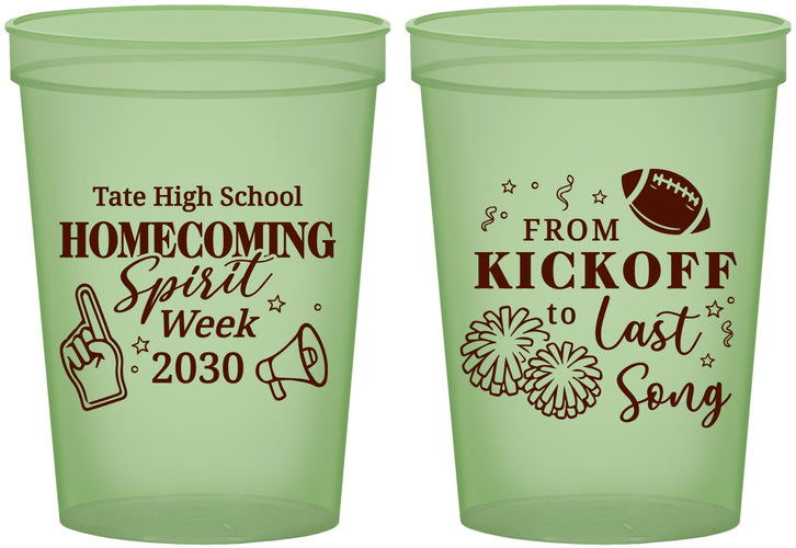 Custom Homecoming 16 oz Glow In The Dark Cups - Spirit Week | 330019