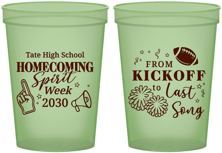 Custom Homecoming 16 oz Glow In The Dark Cups - Spirit Week | 330019