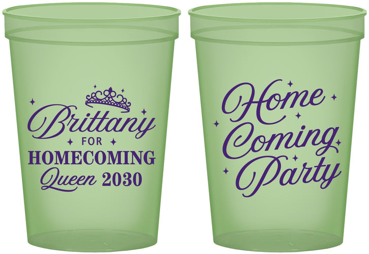 Custom Homecoming 16 oz Glow In The Dark Cups - Hoco Queen Vote | 330022