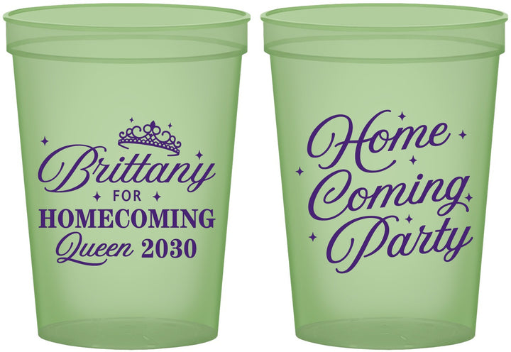 Custom Homecoming 16 oz Glow In The Dark Cups - Hoco Queen Vote | 330022