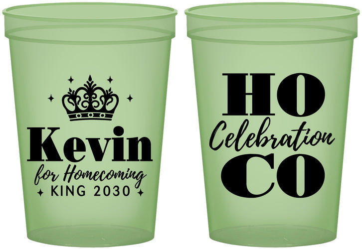 Custom Homecoming 16 oz Glow In The Dark Cups - Hoco King Vote | 330023