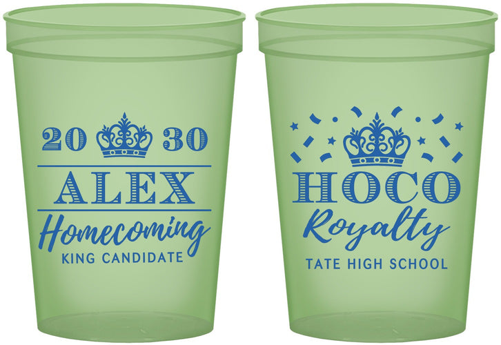 Custom Homecoming 16 oz Glow In The Dark Cups - Hoco King Vote | 330025