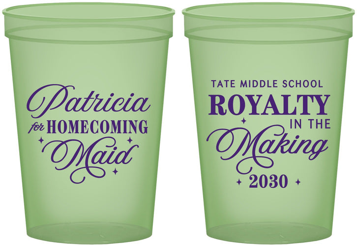 Custom Homecoming 16 oz Glow In The Dark Cups - Hoco Maid Vote | 330028