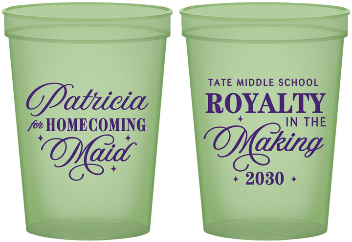 Custom Homecoming 16 oz Glow In The Dark Cups - Hoco Maid Vote | 330028
