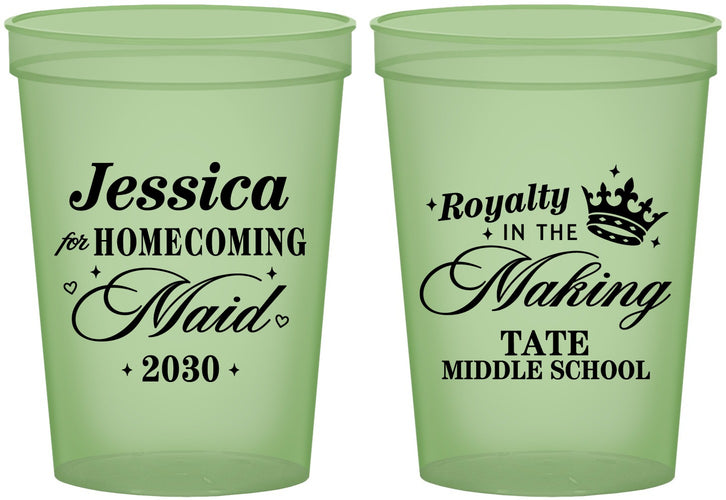 Custom Homecoming 16 oz Glow In The Dark Cups - Hoco Maid Vote | 330029