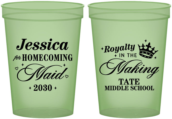 Custom Homecoming 16 oz Glow In The Dark Cups - Hoco Maid Vote | 330029