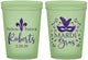 Custom Wedding 16 oz Glow In The Dark Cups - Mardi Gras | 339