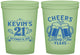 Custom 21st Birthday 16 oz Glow In The Dark Cups - Cheers To Twenty One Years | 340000