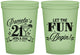 Custom 21st Birthday 16 oz Glow In The Dark Cups - Let The Fun Begin | 340009