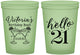 Custom 21st Birthday 16 oz Glow In The Dark Cups - Hello Twenty One | 340011