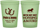 Custom Wedding 16 oz Glow In The Dark Cups - Horseshoe | 341