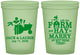 Custom Wedding 16 oz Glow In The Dark Cups - Left The Farm Tractor | 347