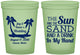Custom Wedding 16 oz Glow In The Dark Cups - Beach | 350