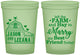 Custom Wedding 16 oz Glow In The Dark Cups - Left The Farm Tractor | 352