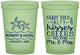 Custom Wedding 16 oz Glow In The Dark Cups - Sandy Feet Salty Kisses | 356