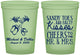 Custom Wedding 16 oz Glow In The Dark Cups - Sandy Feet Salty Kisses | 357