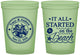 Custom Wedding 16 oz Glow In The Dark Cups - Started On The Beach | 362
