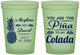 Custom Wedding 16 oz Glow In The Dark Cups - Pina Colada | 364