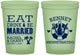 Custom Wedding 16 oz Glow In The Dark Cups - Eat Drink Be Married | 367