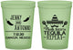 Custom Wedding 16 oz Glow In The Dark Cups - Fiesta Siesta Tequila Repeat | 369