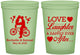 Custom Wedding 16 oz Glow In The Dark Cups - Love Laughter Happily | 376