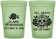 Custom Wedding 16 oz Glow In The Dark Cups - Till Death Do Us Part | 380