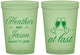 Custom Wedding 16 oz Glow In The Dark Cups - At Last | 382