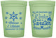 Custom Wedding 16 oz Glow In The Dark Cups - Christmas Winter | 399