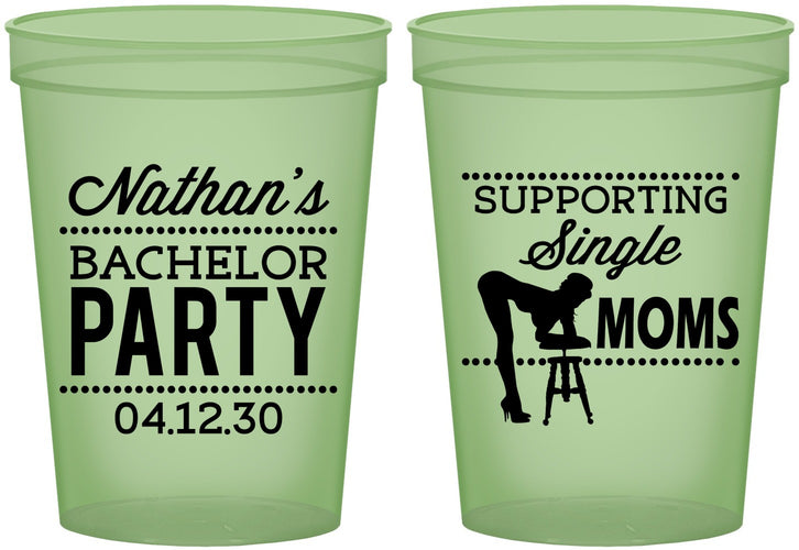 Custom Bachelor Party 16 oz Glow In The Dark Cups - Strip Club | 40006
