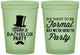 Custom Bachelor Party 16 oz Glow In The Dark Cups - Formal | 40007