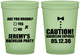 Custom Bachelor Party 16 oz Glow In The Dark Cups - Caution Expires On | 40013