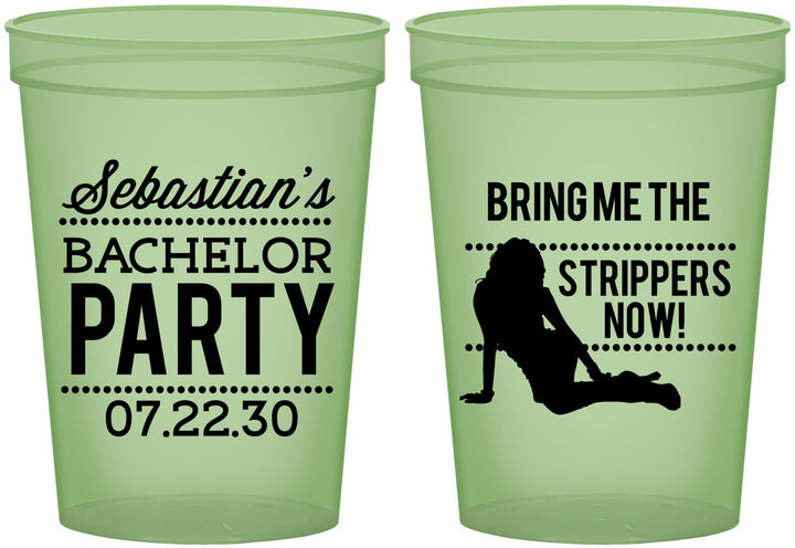 Custom Bachelor Party 16 oz Glow In The Dark Cups - Strip Club | 40017
