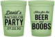 Custom Bachelor Party 16 oz Glow In The Dark Cups - Beer And Boobs | 40027