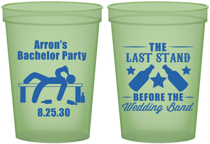 Custom Bachelor Party 16 oz Glow In The Dark Cups - The Last Stand | 40035