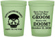 Custom Bachelor Party 16 oz Glow In The Dark Cups - Groom Doom Skull | 40041