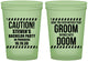 Custom Bachelor Party 16 oz Glow In The Dark Cups - Groom Rhymes Doom | 40042