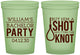 Custom Bachelor Party 16 oz Glow In The Dark Cups - Buy Him A Shot | 40051