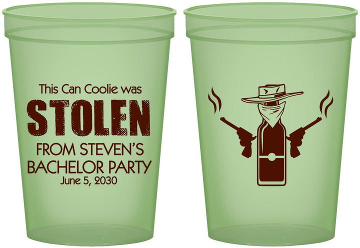 Custom Bachelor Party 16 oz Glow In The Dark Cups - Stolen | 40053