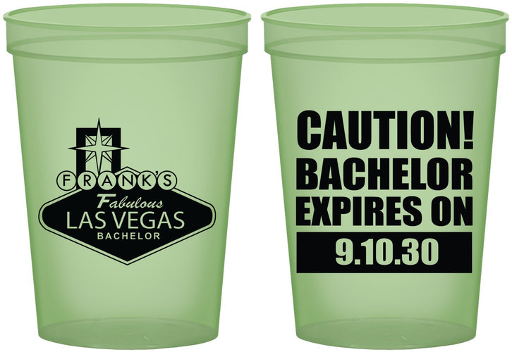 Custom Bachelor Party 16 oz Glow In The Dark Cups - Las Vegas | 40056