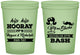 Custom Bachelor Party 16 oz Glow In The Dark Cups - Wig Or Stache | 40058