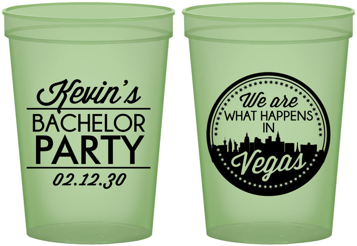 Custom Bachelor Party 16 oz Glow In The Dark Cups - Last Vegas | 40060