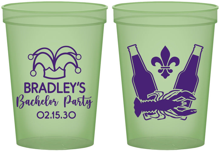 Custom Bachelor Party 16 oz Glow In The Dark Cups - New Orleans | 40077