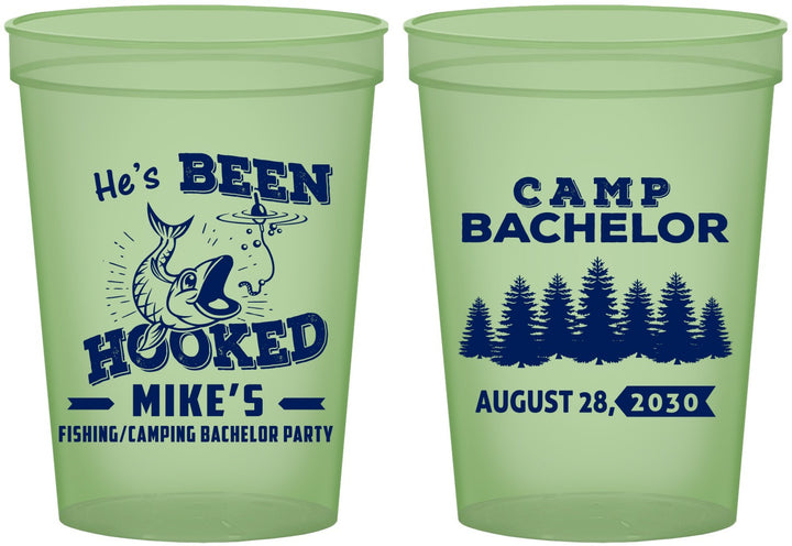 Custom Bachelor Party 16 oz Glow In The Dark Cups - Fishing | 40080