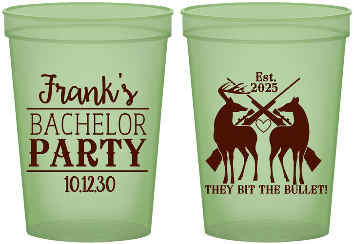 Custom Bachelor Party 16 oz Glow In The Dark Cups - Hunting | 40083