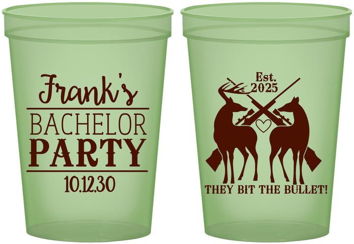 Custom Bachelor Party 16 oz Glow In The Dark Cups - Hunting | 40083