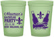 Custom Bachelor Party 16 oz Glow In The Dark Cups - Mardi Gras | 40085