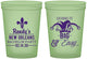 Custom Bachelor Party 16 oz Glow In The Dark Cups - Mardi Gras | 40089