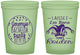 Custom Bachelor Party 16 oz Glow In The Dark Cups - Mardi Gras | 40090