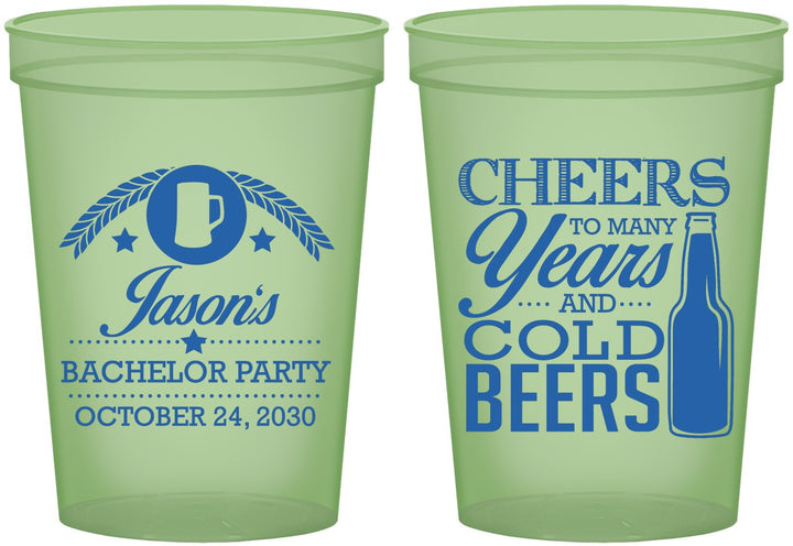 Custom Bachelor Party 16 oz Glow In The Dark Cups - Cheers | 40097