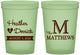 Custom Wedding 16 oz Glow In The Dark Cups - Monogram | 402